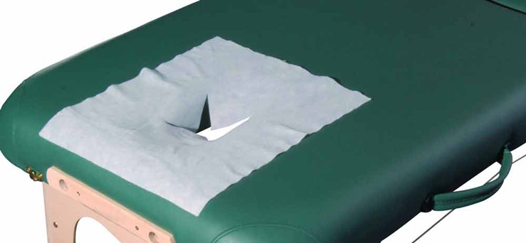 X-cut disposable cover for massage table